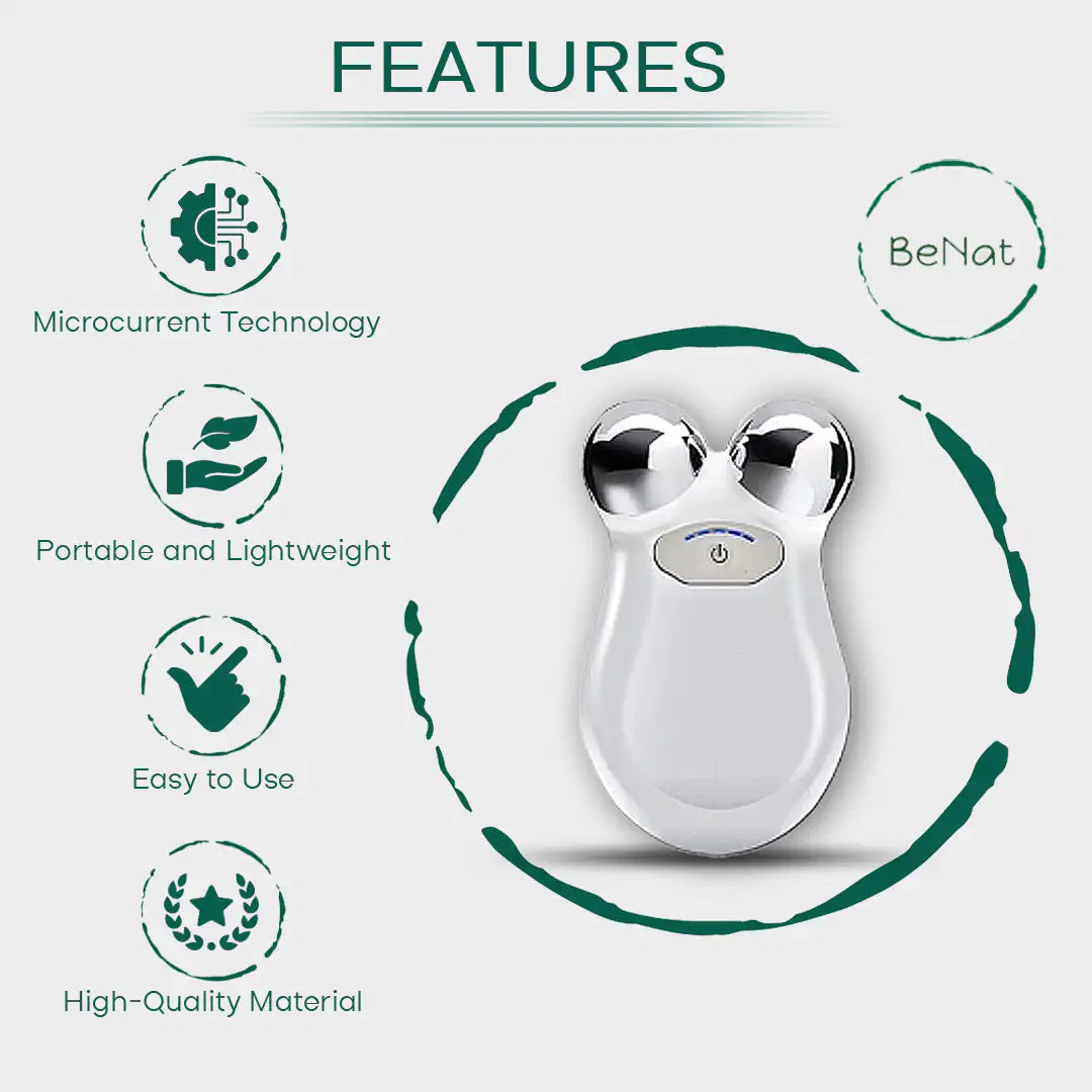 Microcurrent Facial Toning Massager Features