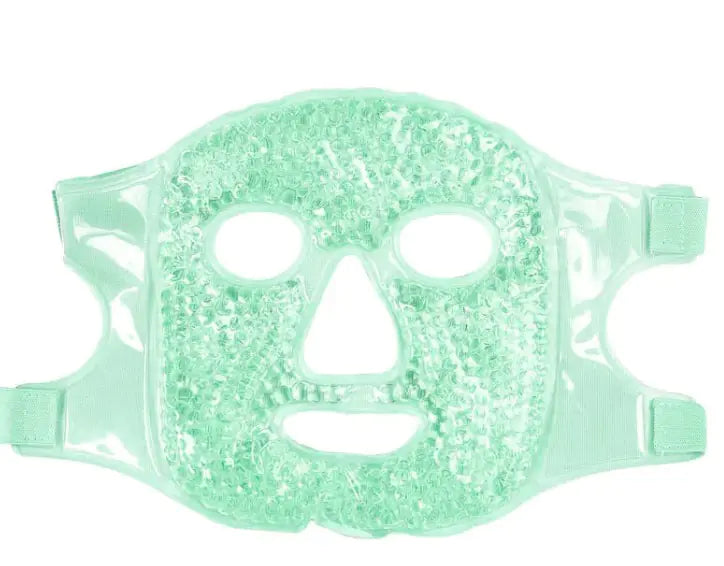 cold and hot heat facial mask green