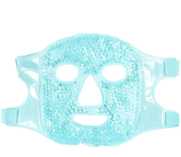cold and hot heat facial mask light blue