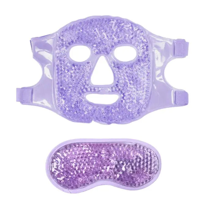 cold and hot heat facial mask set purple